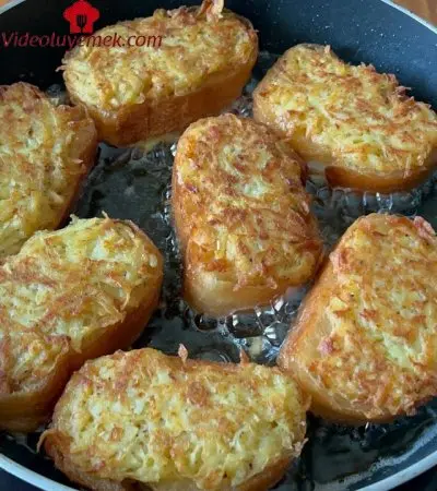 Patates Ve Bayat Ekmekle ️Ortaya Çıkan Şahane Bir Lezzet Patatesli Ekmek Kızartması