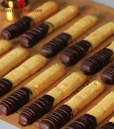 Portakallı Çubuk Kurabiye-Sunumu Ve Lezzeti Muhteşem (Cookies Stick) Kurabiye Tarifleri / Asmr