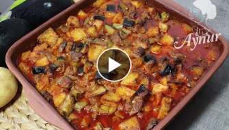Firinda patlican ve patatesli dana eti Tarifi I Ramazan tarifleri I Iftar Yemekleri